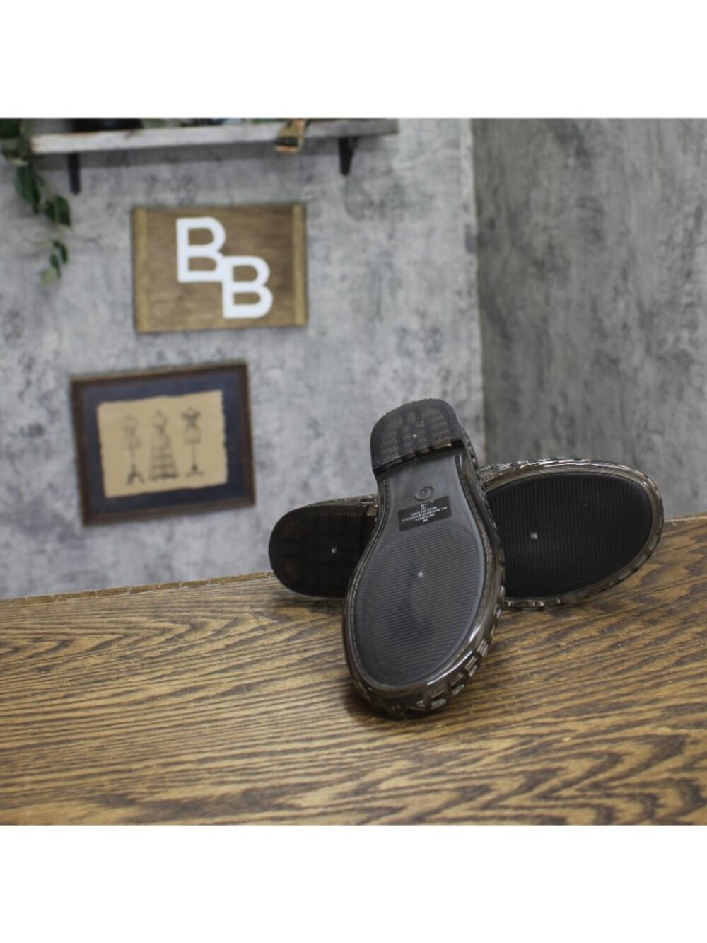 NWT Nine West Round Toe Slip-On Woven Jelly Mule WNYUNNY3 Black 6M - Picture 6 of 11
